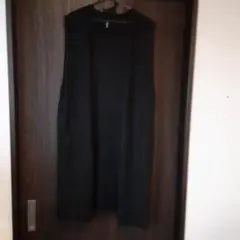 黒 ノースリーブ ロングベスト