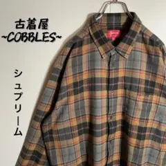 【人気XLサイズ】Supreme flannel shirt古着オーバーサイズ