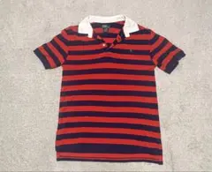 polo ralph lauren ポロラルフローレン　赤紺ボーダー　ポロシャツ