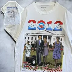 BCPR 選挙 Tシャツ 古着 白 オバマ アメリカ USA 黒人 大統領