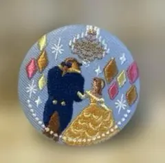 美女と野獣 刺繍缶バッジ