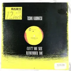 12" 角松敏生 CAN'T YOU SEE / REMEMBER YOU