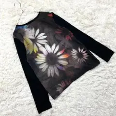 PAULSMITH カットソー ロンT 長袖 花柄 絵画風 カラフルフラワー S