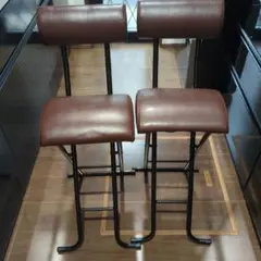 ブラウン バースツール 2脚セット