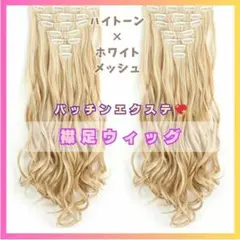 襟足ウィッグ　メッシュ　848　ハイライト　カール　 エクステ　変装　女装