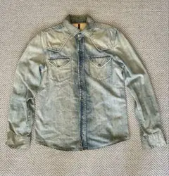 Nudie Jeans デニムシャツ ビンテージ加工 インディゴ　ジーパン