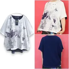 【ScoLar】スカラー 海辺のティータイム 切替プルオーバー タグ付未使用