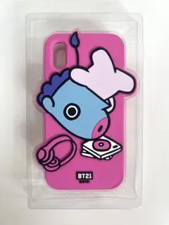 BT21 iPhone XS/X対応　シリコンケース 可愛いピンク