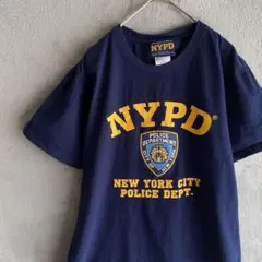 NYPD オフィシャルライセンス Tシャツ ネイビー 半袖 コットン100%