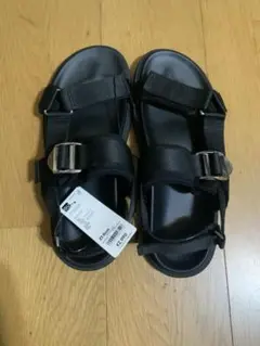 GU メタルバックルテープサンダル BLACK 27cm