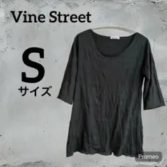 Vine Street 黒の五分袖チュニック
