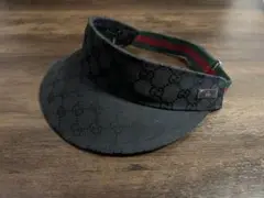 【美品】GUCCI グッチ サンバイザー GGキャンバス Lサイズ シェリー GUCCI サンバイザー 美品（美品グッチ GUCCI サンバイザー