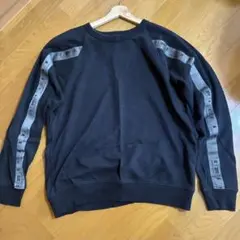 G-STAR RAW スウェットトレーナー ブラック × グレーライン XL
