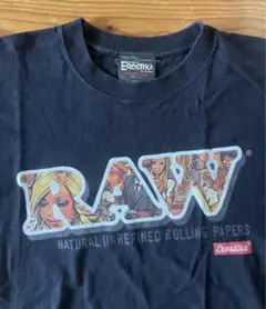 RAW✖️EROSTIKA コラボTシャツ ブラック　M
