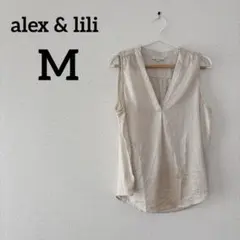 一点もの❤️ alex & lili 【M】 ノースリーブ Vネック 夏服