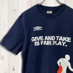 K0860 アンブロ ビッグプリント Tシャツ 半袖 クルーネック スポカジ