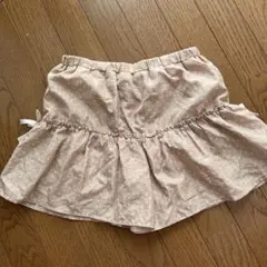 GU ベージュ 水玉模様 キュロット