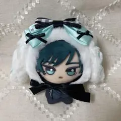 ぬい服　被り物　ちびぐるみ　12cm　白　緑　黒