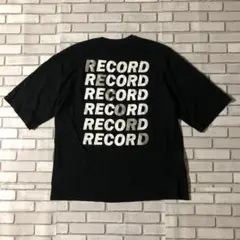 WEGO【Figments】Tシャツ黒【RECORD】プリント半袖 Fサイズ