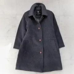 美品 キャラット CARAT アルパカウールロングコート グレー アウター