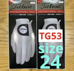 新品 タイトリスト　プロフェッショナルテック　 サイズ24 2枚