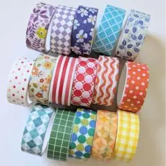 カラフルマスキングテープ15個セット