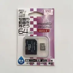 microSDメモリーカード 64GB CLASS10 新品未開封