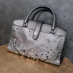 COACH コーチ サッチェルマーサー スタッズ ハンドバッグ レザー