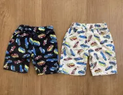 バースデー 車柄ハーフパンツ 100cm 110cm 2枚セット お揃い