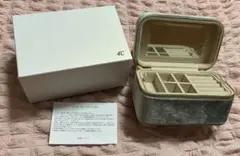 4°C ミラー付きジュエリーポーチ グリーン