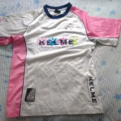 KELME ホワイト ピンク シャツ Lサイズ