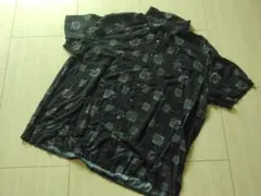 アロハシャツ　US古着　大きいサイズ2XL　モザイク柄リーフ柄　美品