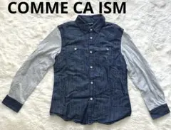 COMME CA ISM 130cm デニム バイカラー シャツ トップス
