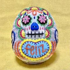 622【メキシカンスカル だるま feliz】ぬいぐるみ置物