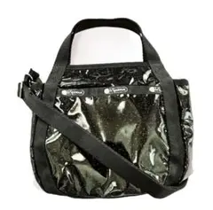 新品　LeSportsacブラックグリッター　ショルダーバッグスモールジェニー