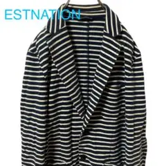 ESTNATION エストネーション ボーダー ジャケット アウター モノクロ
