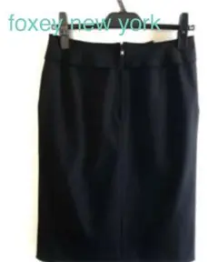 【美品】foxey new york リボンスカート ネイビー 40