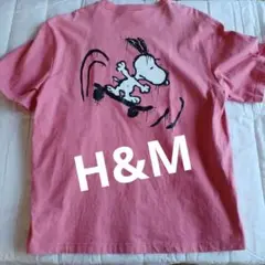 H&M スヌーピー THRILL SEEKER Tシャツ ピンク