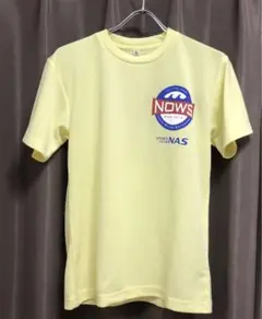 glmmer NAS ロゴ入り薄いイエロー 半袖Tシャツ ポリエステル サイズS