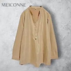 【MEICONNE しまむら】　Vネックカットソー　洗える　カジュアル　トップス