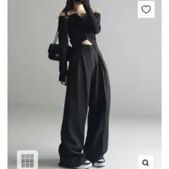 ✴新品【me+em select】ダブルタックヘビーワイドスラックスパンツ S