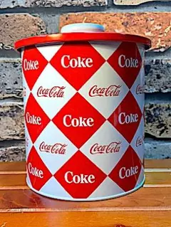 K495 非売品レトロ コカコーラ 蓋付きゴミ箱 ダストボックス