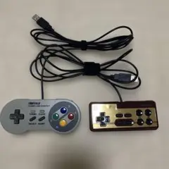 iBUFFALO レトロ調USBゲームパッド　2種類