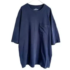 【GU】オーバーサイズTシャツ ネイビー ゆるっと快適 L