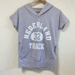 半袖Tシャツ フード付きTシャツ グレー