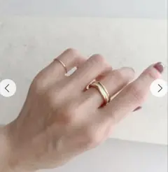 ⭐︎美品⭐︎ チエコプラス gold bobbin † whiteリング 13号