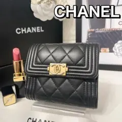 CHANEL✨シャネル✨財布✨ボーイシャネル✨コンパクトウォレット✨ゴールド金具