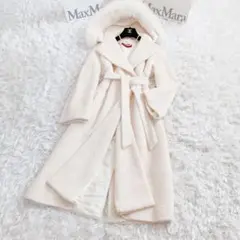 ★新品同様★マックスマーラ コートMaxMara ファー付き フーデットコート★