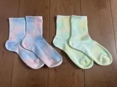 2足セット　ハンドメイド♡タイダイ染めソックス