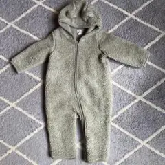 baby GAP ボアロンパース 12-18ヶ月 グレー